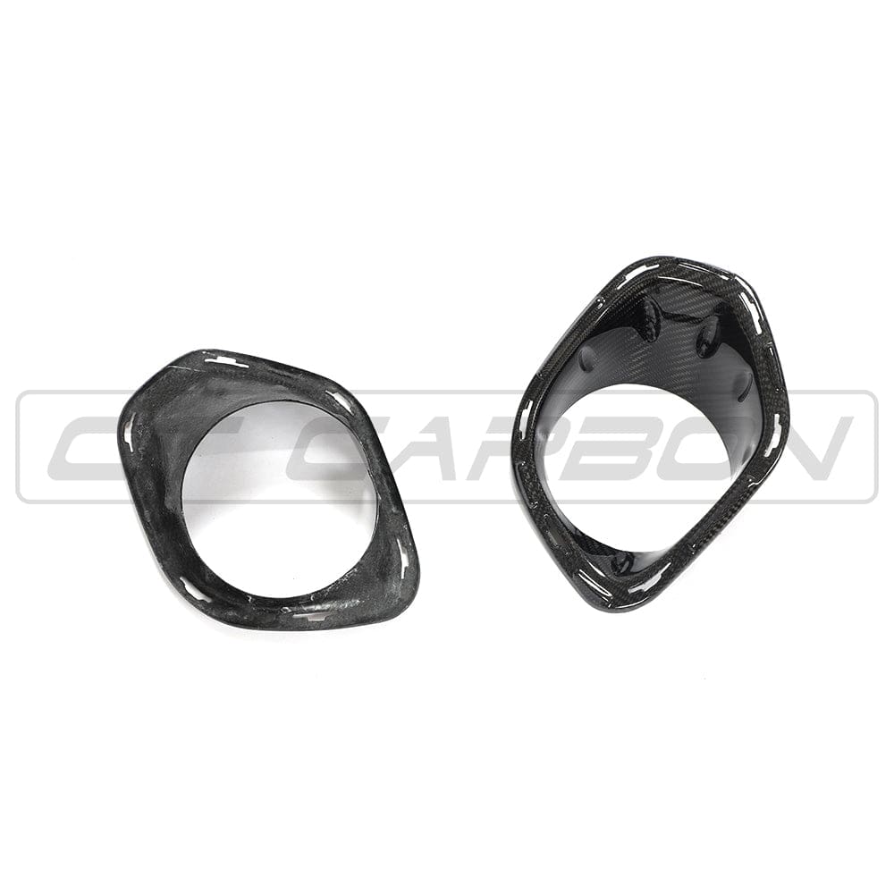 MINI COOPER S / JCW F56 CARBON FIBRE FOG LIGHT COVERS-Accessories-CT CARBON-CT Carbon - High-quality carbon fiber and gloss black aerodynamic parts for premium sports and luxury vehicles.