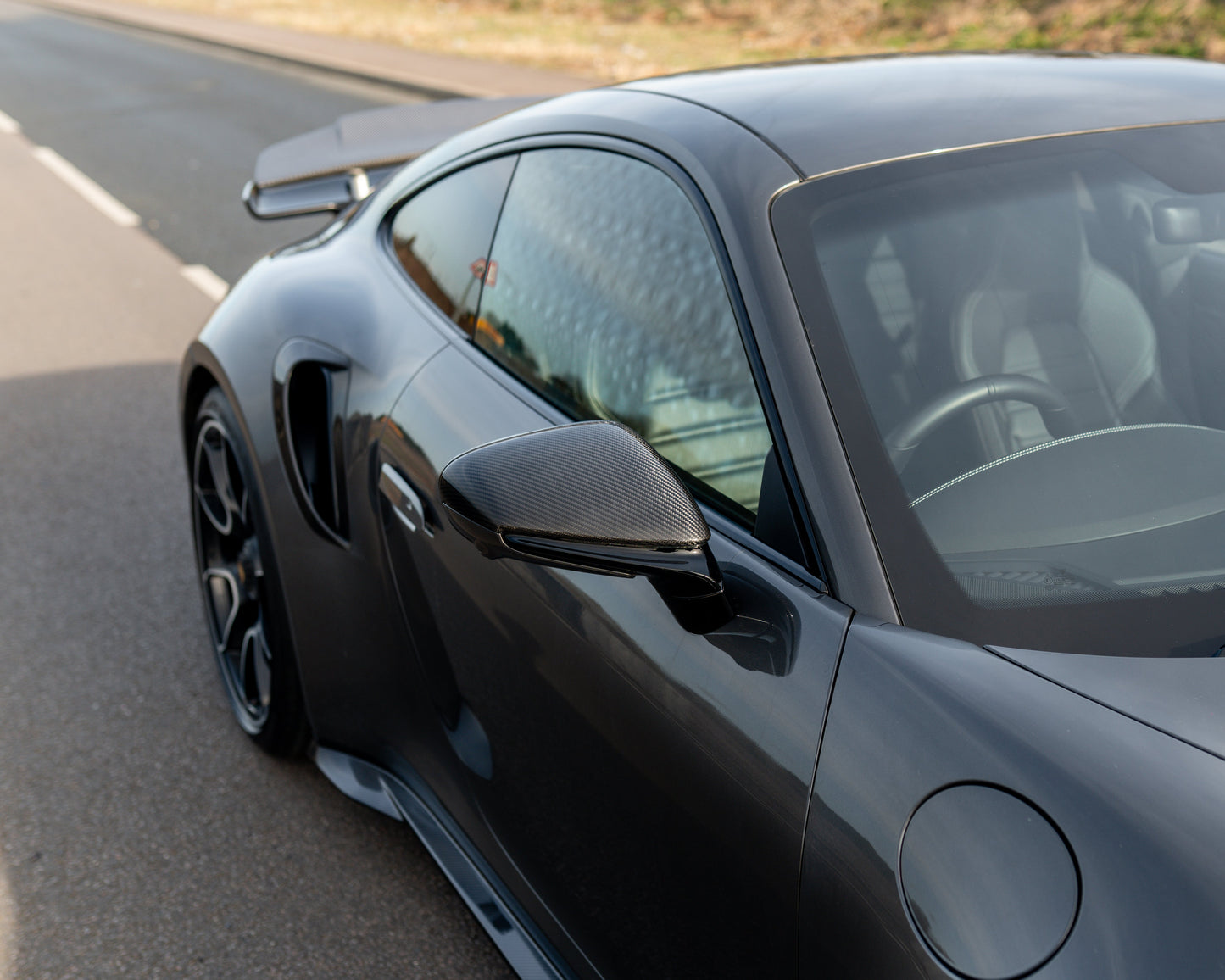 PORSCHE 911 992 CARBON FIBRE MIRRORS - (RHD ONLY)-Accessories-CT CARBON-CT Carbon - High-quality carbon fiber and gloss black aerodynamic parts for premium sports and luxury vehicles.