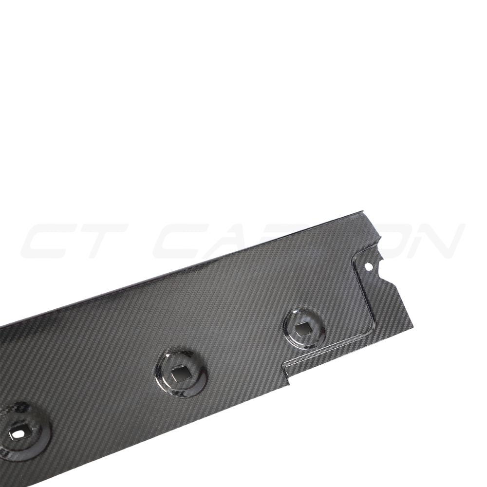 PORSCHE 911 992 TURBO S CARBON FIBRE SIDE SKIRTS - CT DESIGN-Side Skirts-CT Carbon-CT Carbon - High-quality carbon fiber and gloss black aerodynamic parts for premium sports and luxury vehicles.