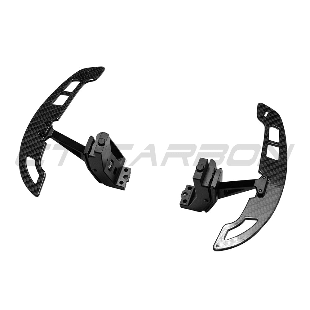 PORSCHE 911/CAYMAN/BOXSTER/CAYENNE/MACAN 2017+ MAGNETIC CARBON FIBRE PADDLES-Accessories-CT CARBON-CT Carbon - High-quality carbon fiber and gloss black aerodynamic parts for premium sports and luxury vehicles.