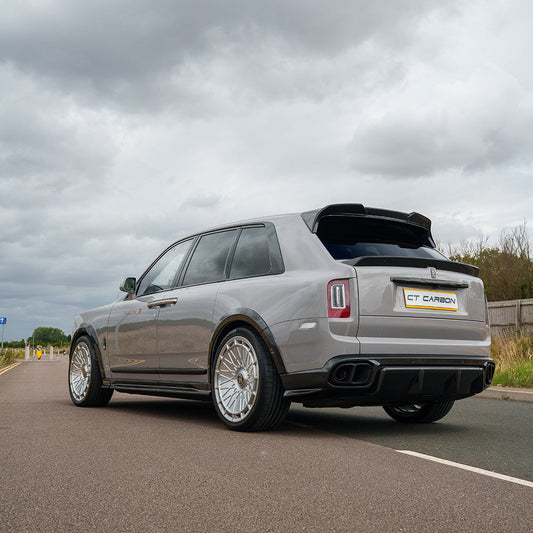 ROLLS ROYCE CULLINAN CARBON FIBRE MIDDLE SPOILER - CT DESIGN-Spoiler-CT Carbon-CT Carbon - High-quality carbon fiber and gloss black aerodynamic parts for premium sports and luxury vehicles.