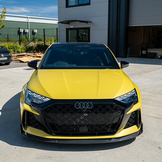 AUDI RS3 8Y 2025+ CARBON FIBRE FRONT BUMPER VENTS- CT DESIGN-Accessories-CT CARBON-CT Carbon - High-quality carbon fiber and gloss black aerodynamic parts for premium sports and luxury vehicles.