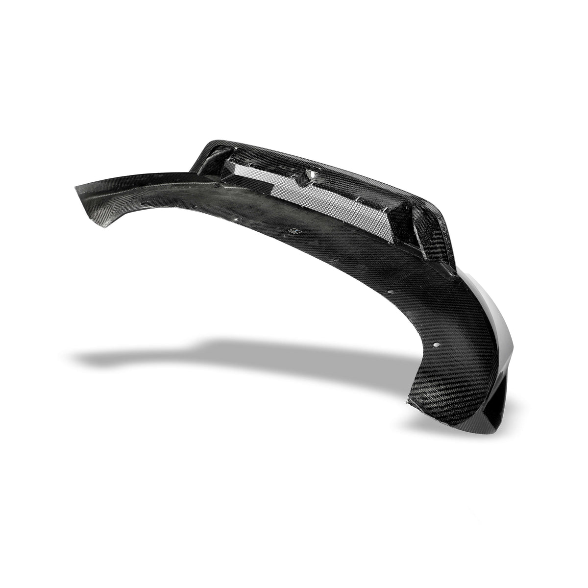 Tesla Model Y Juniper RevoZport carbon front lip lower edge detail
