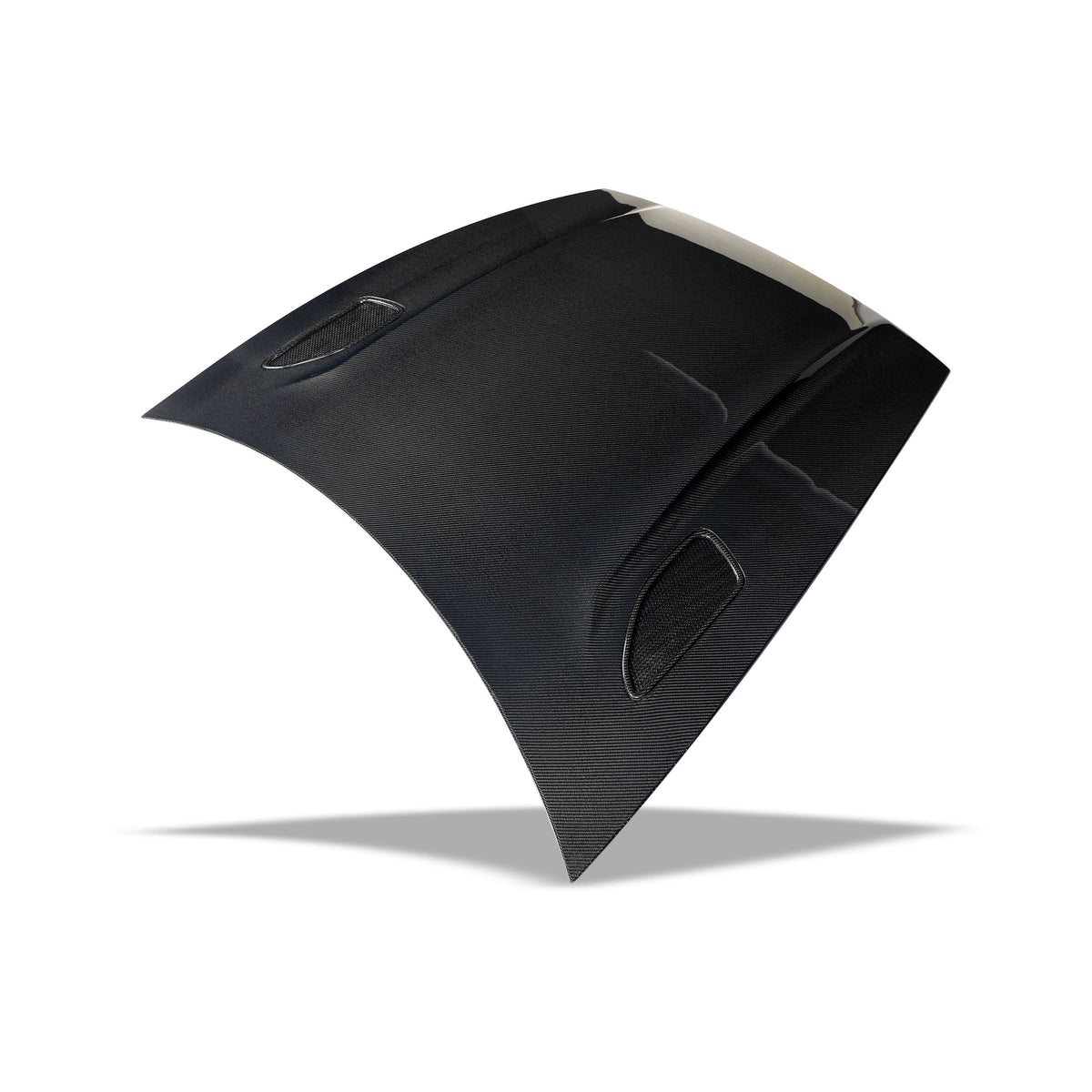 Tesla Model Y Juniper RevoZport carbon hood angle view