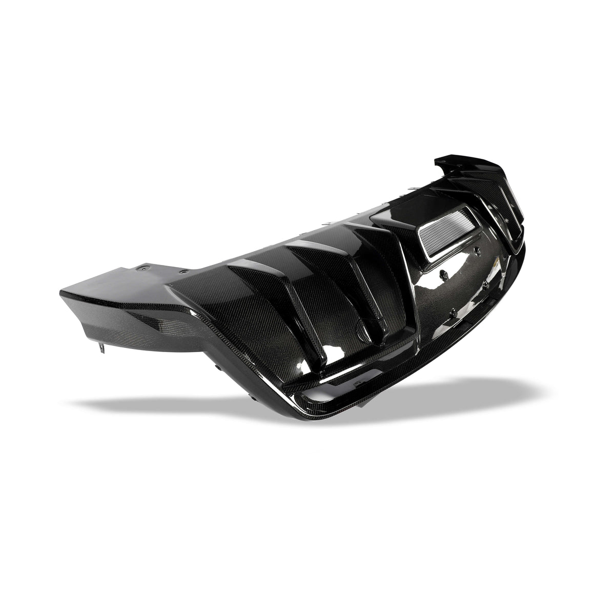 Tesla Model Y Juniper RevoZport carbon rear diffuser side detail