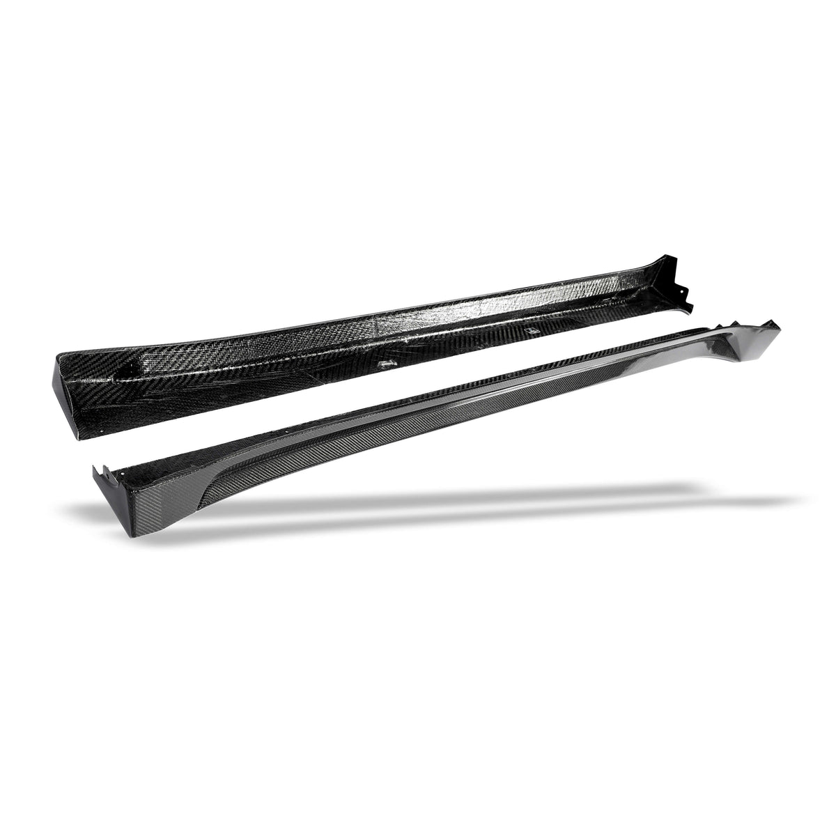 Tesla Model Y Juniper RevoZport carbon side skirts lower detail
