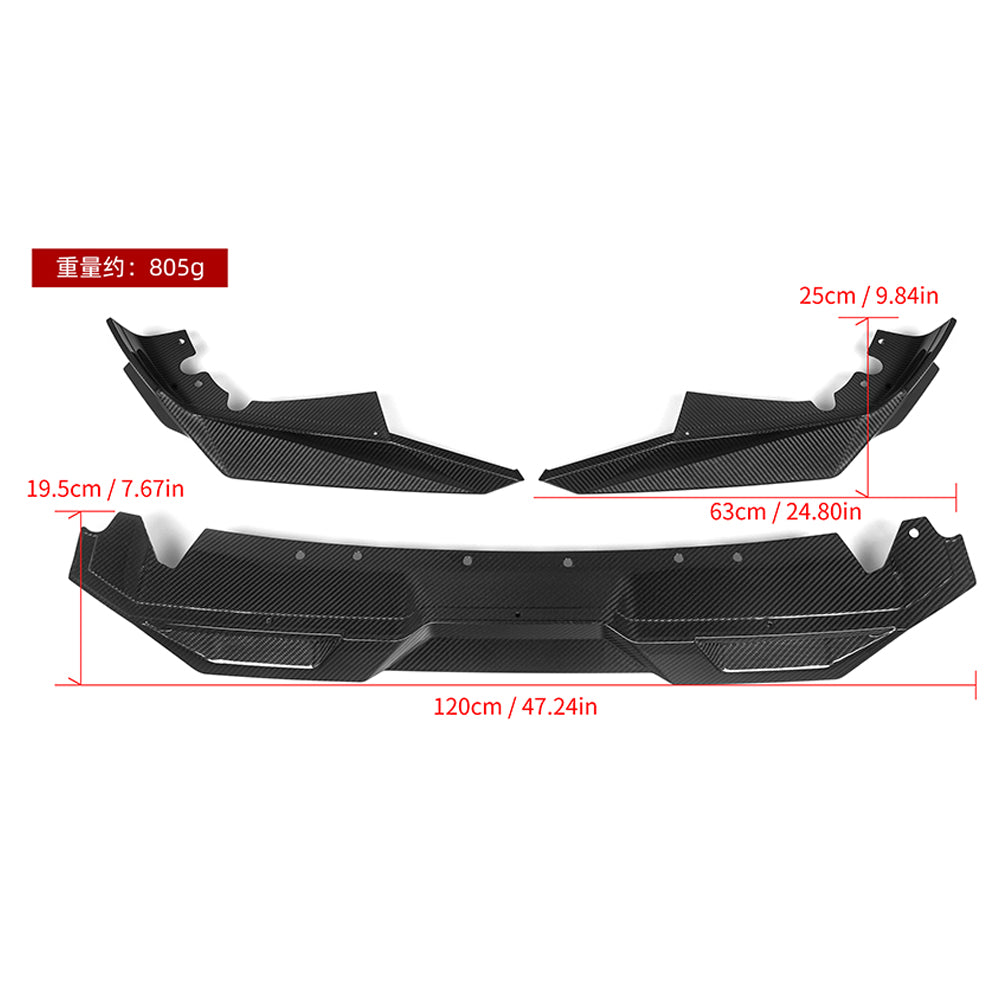 BMW F95 FACELIFT X5M CARBON FRONT SPLITTER