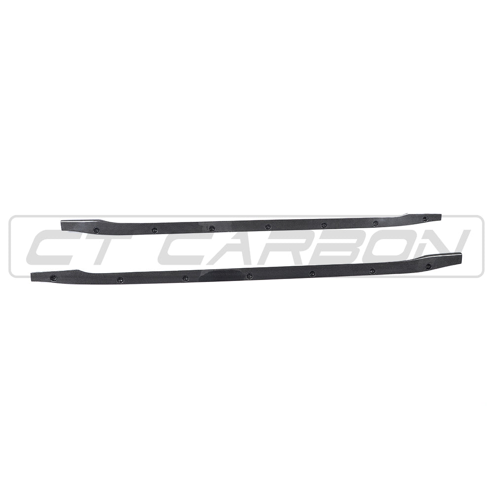 TESLA MODEL 3 2017-2023 CARBON FIBRE SIDE SKIRTS-Side Skirts-CT CARBON-CT Carbon - High-quality carbon fiber and gloss black aerodynamic parts for premium sports and luxury vehicles.