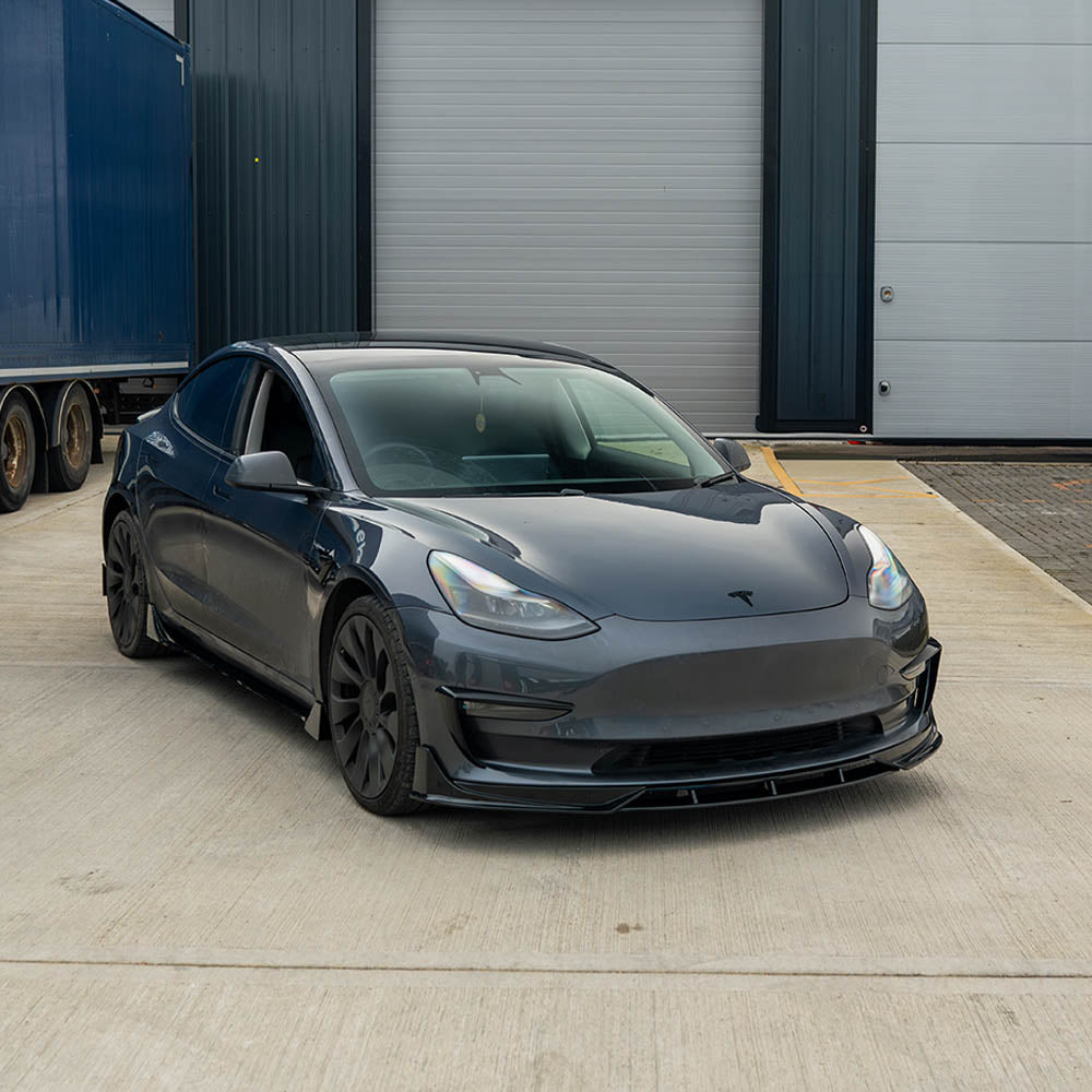 TESLA MODEL 3 FULL GLOSS BLACK KIT - BLAK BY CT CARBON-Kit-BLAK BY CT-CT Carbon - High-quality carbon fiber and gloss black aerodynamic parts for premium sports and luxury vehicles.