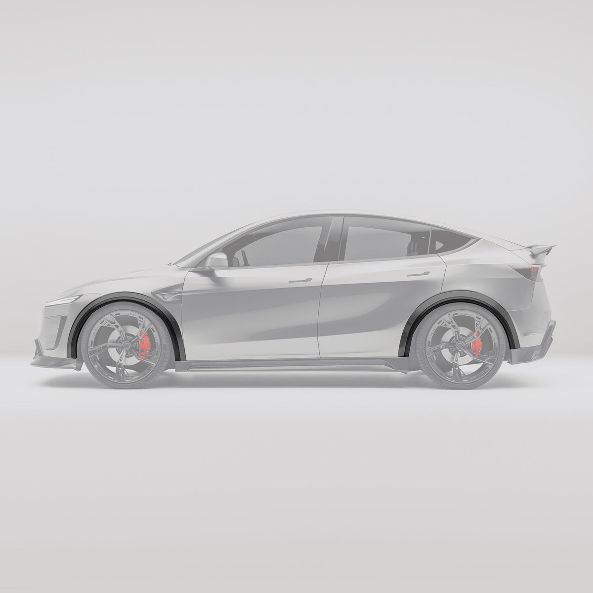 Tesla Model Y Juniper carbon wheel arch extensions side view