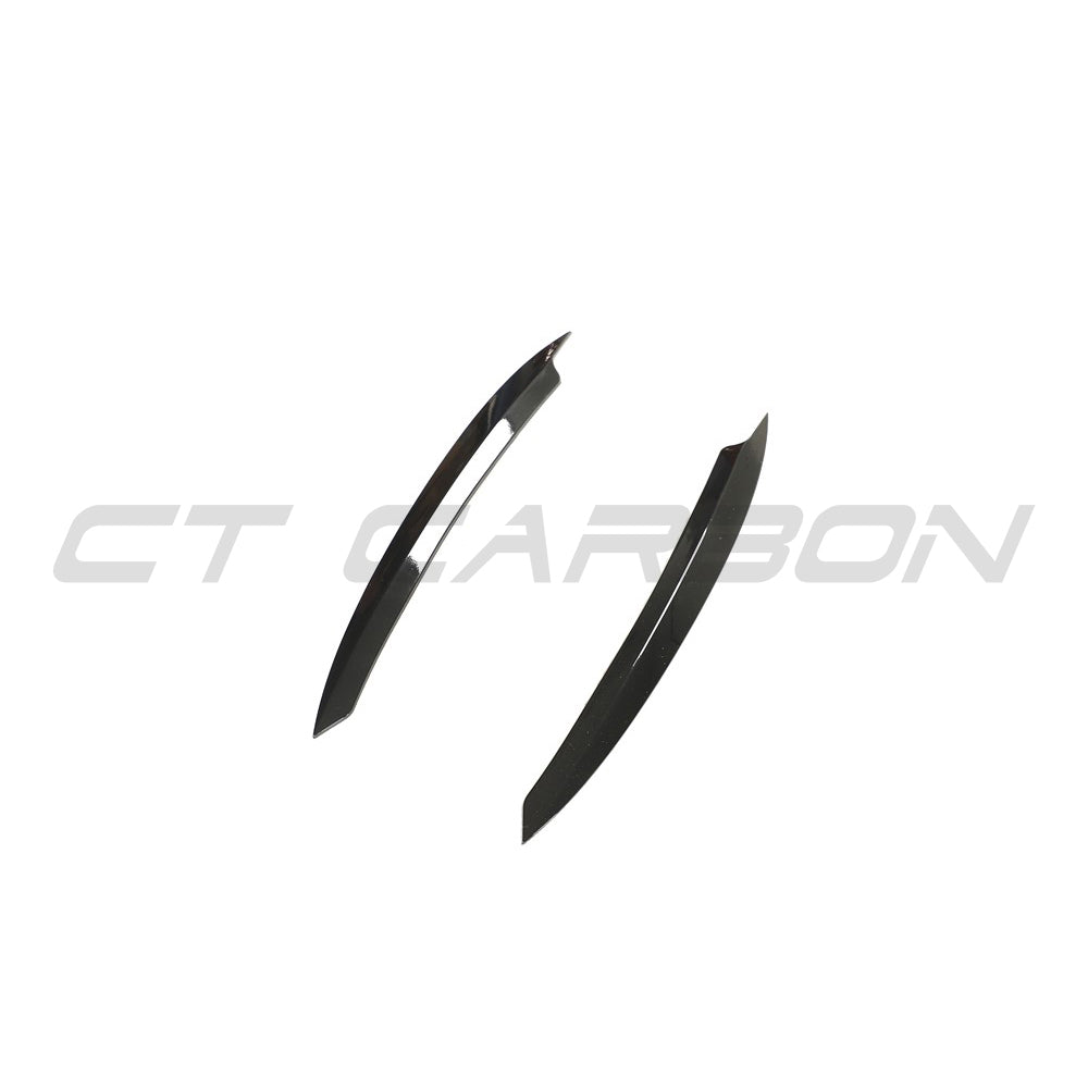 VOLKSWAGEN GOLF MK7 GLOSS BLACK HEADLIGHT EYEBROWS-Accessories-BLAK BY CT-CT Carbon - High-quality carbon fiber and gloss black aerodynamic parts for premium sports and luxury vehicles.