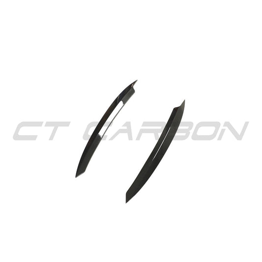 VOLKSWAGEN GOLF MK7 GLOSS BLACK HEADLIGHT EYEBROWS-Accessories-BLAK BY CT-CT Carbon - High-quality carbon fiber and gloss black aerodynamic parts for premium sports and luxury vehicles.