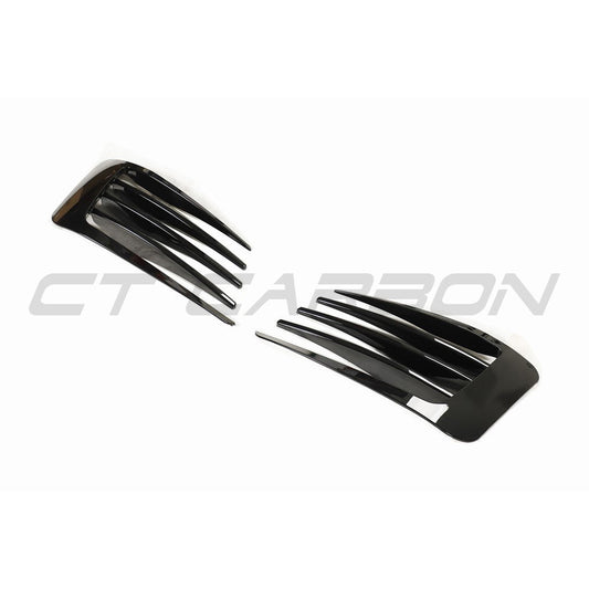 VOLKSWAGEN GOLF MK7 GTI GLOSS BLACK FRONT BUMPER TRIM-Accessories-BLAK BY CT-CT Carbon - High-quality carbon fiber and gloss black aerodynamic parts for premium sports and luxury vehicles.