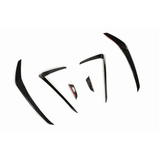 VOLKSWAGEN GOLF MK7.5 GTI FRONT BUMPER CANARDS-Accessories-BLAK BY CT-CT Carbon - High-quality carbon fiber and gloss black aerodynamic parts for premium sports and luxury vehicles.