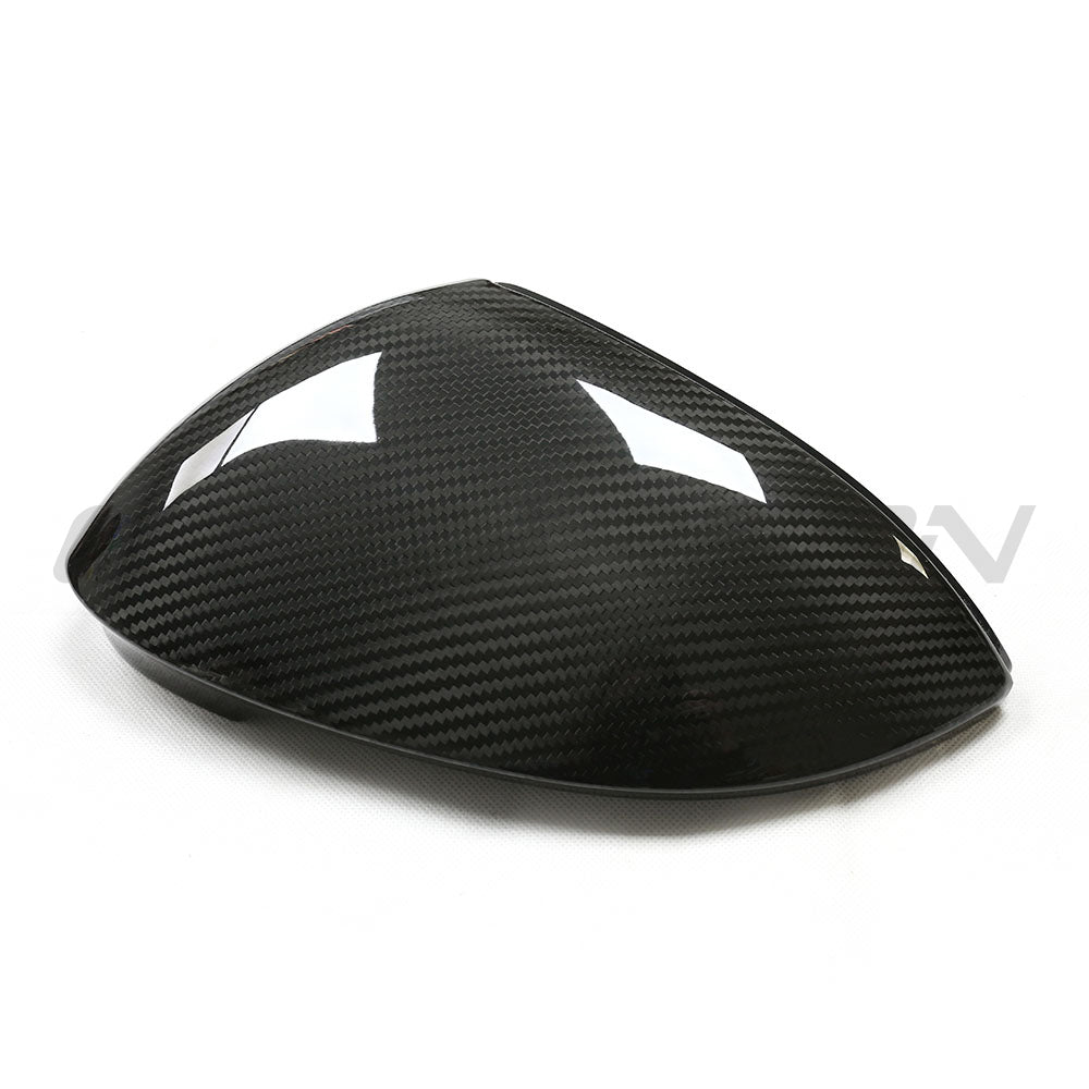 VOLKSWAGEN GOLF MK8 CARBON FIBRE MIRRORS - WITH LANE ASSIST-Mirrors-CT CARBON-CT Carbon - High-quality carbon fiber and gloss black aerodynamic parts for premium sports and luxury vehicles.