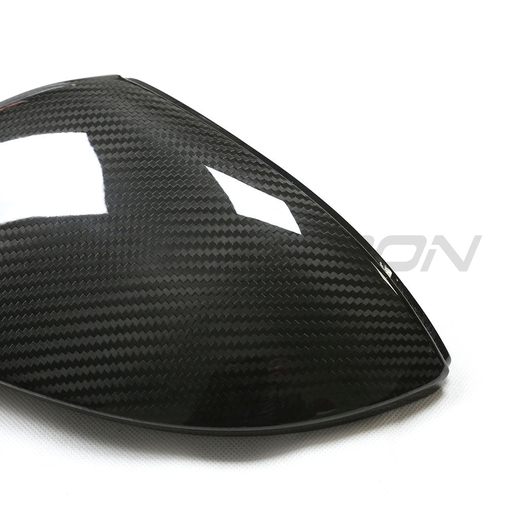 VOLKSWAGEN GOLF MK8 CARBON FIBRE MIRRORS - WITH LANE ASSIST-Mirrors-CT CARBON-CT Carbon - High-quality carbon fiber and gloss black aerodynamic parts for premium sports and luxury vehicles.