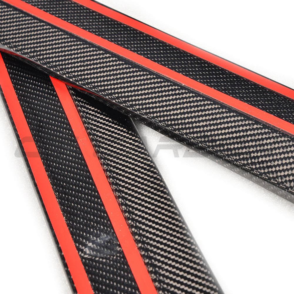 VW GOLF GTD/GTI MK7/7.5 2014-2020 CARBON FIBRE SIDE SKIRTS-Side Skirts-CT CARBON-CT Carbon - High-quality carbon fiber and gloss black aerodynamic parts for premium sports and luxury vehicles.