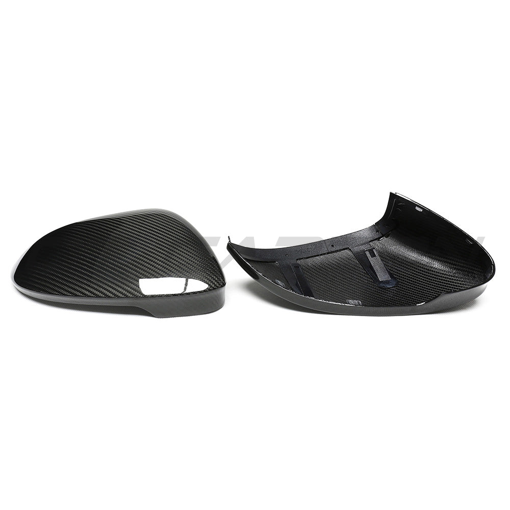 VW GOLF MK8 CARBON FIBRE MIRRORS - WITHOUT LANE ASSIST-Mirrors-CT CARBON-CT Carbon - High-quality carbon fiber and gloss black aerodynamic parts for premium sports and luxury vehicles.