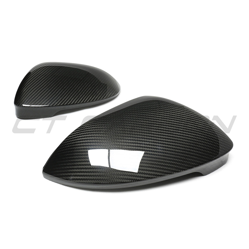 VW GOLF MK8 CARBON FIBRE MIRRORS - WITHOUT LANE ASSIST-Mirrors-CT CARBON-CT Carbon - High-quality carbon fiber and gloss black aerodynamic parts for premium sports and luxury vehicles.