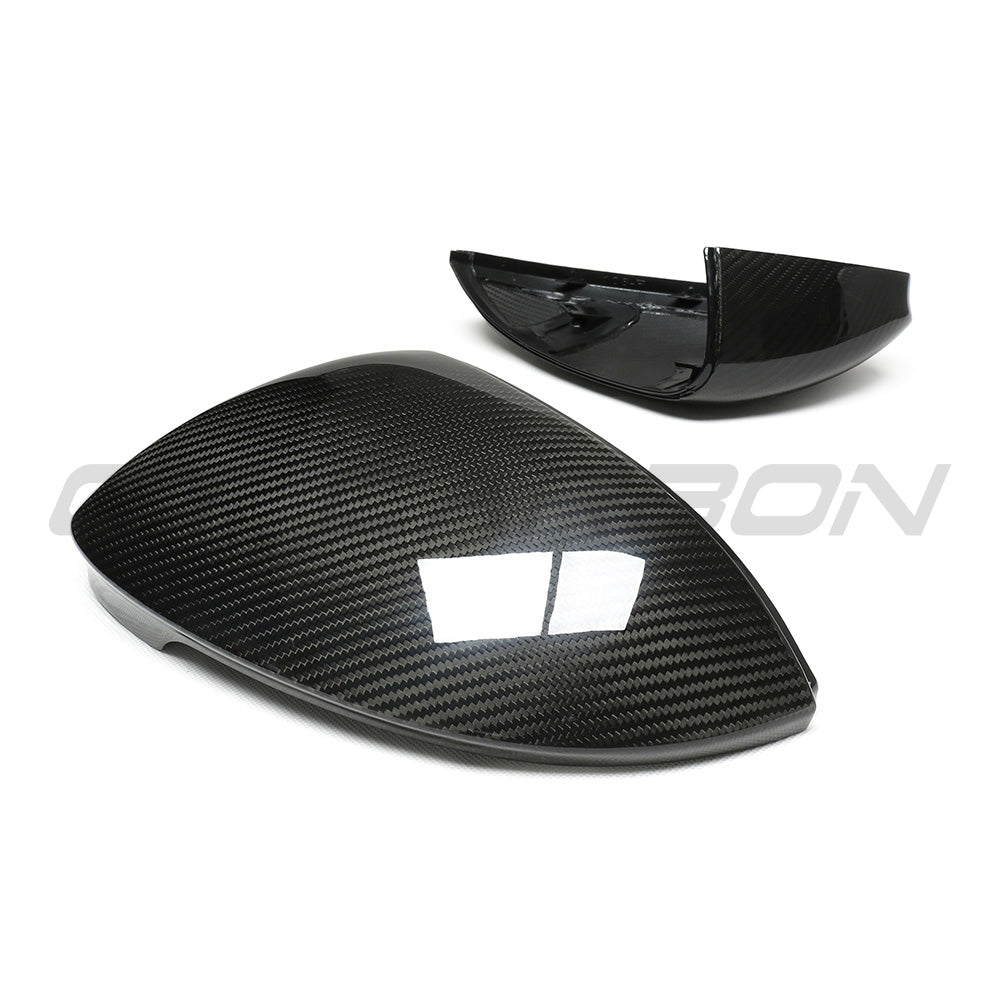 VW GOLF MK8 CARBON FIBRE MIRRORS - WITHOUT LANE ASSIST-Mirrors-CT CARBON-CT Carbon - High-quality carbon fiber and gloss black aerodynamic parts for premium sports and luxury vehicles.