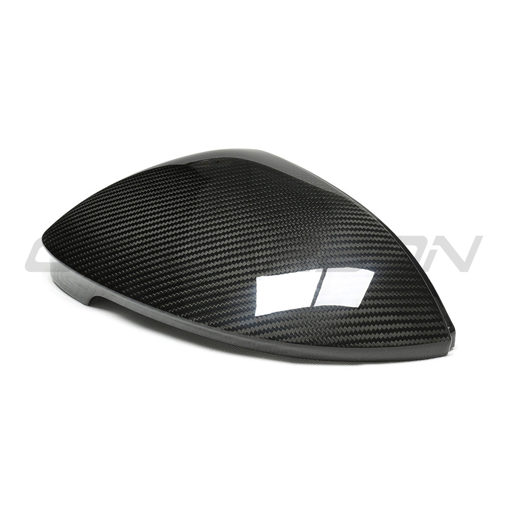 VW GOLF MK8 CARBON FIBRE MIRRORS - WITHOUT LANE ASSIST-Mirrors-CT CARBON-CT Carbon - High-quality carbon fiber and gloss black aerodynamic parts for premium sports and luxury vehicles.