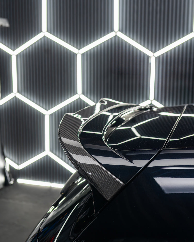 VW GOLF MK8 CS CARBON FIBRE SPOILER - CT DESIGN-Spoiler-CT CARBON-CT Carbon - High-quality carbon fiber and gloss black aerodynamic parts for premium sports and luxury vehicles.