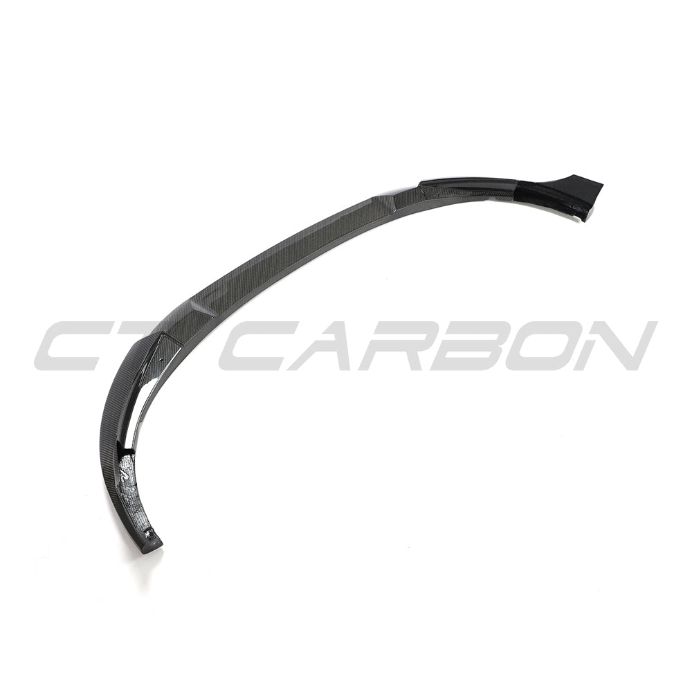 VW GOLF MK8 GTI CARBON FIBRE FRONT SPLITTER-Splitter-CT CARBON-CT Carbon - High-quality carbon fiber and gloss black aerodynamic parts for premium sports and luxury vehicles.