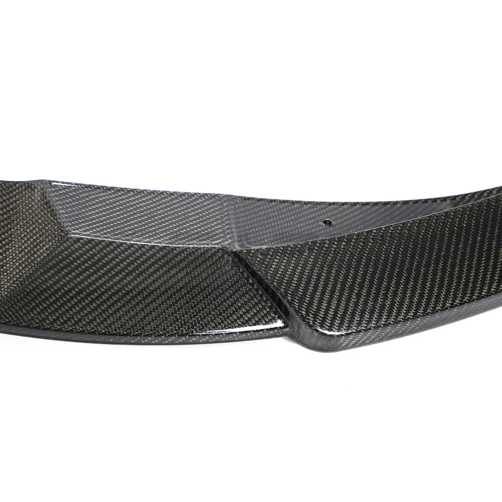 VW GOLF MK8 GTI CARBON FIBRE FRONT SPLITTER-Splitter-CT CARBON-CT Carbon - High-quality carbon fiber and gloss black aerodynamic parts for premium sports and luxury vehicles.