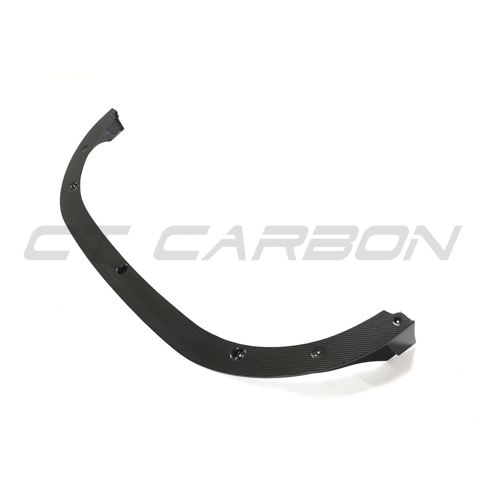 VW GOLF MK8 GTI CARBON FIBRE FRONT SPLITTER - V2-Splitter-CT CARBON-CT Carbon - High-quality carbon fiber and gloss black aerodynamic parts for premium sports and luxury vehicles.