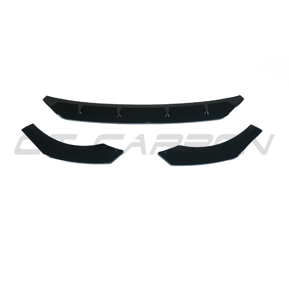 VW GOLF MK8 GTI/GTD GLOSS BLACK SPLITTER - BLAK BY CT CARBON-Splitter-BLAK BY CT-CT Carbon - High-quality carbon fiber and gloss black aerodynamic parts for premium sports and luxury vehicles.