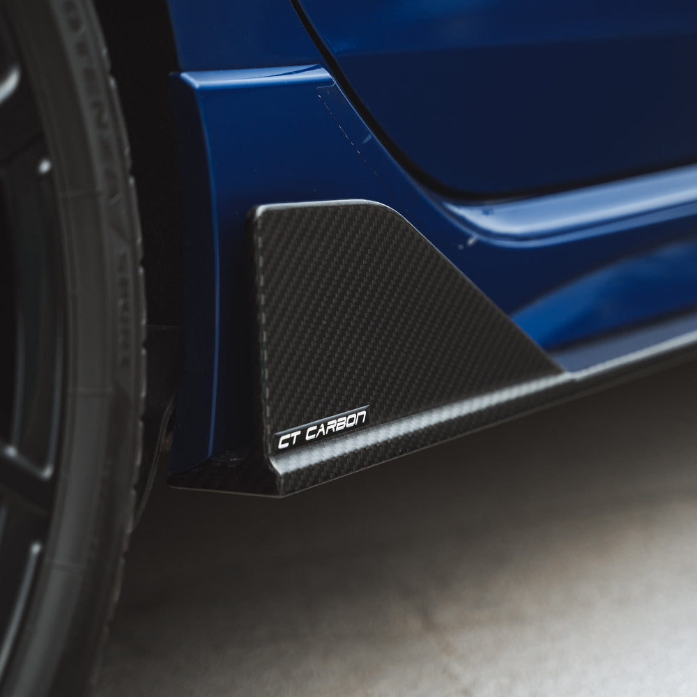 VW GOLF MK8 R CARBON FIBRE SIDE SKIRTS - CT DESIGN-Side Skirts-CT CARBON-CT Carbon - High-quality carbon fiber and gloss black aerodynamic parts for premium sports and luxury vehicles.
