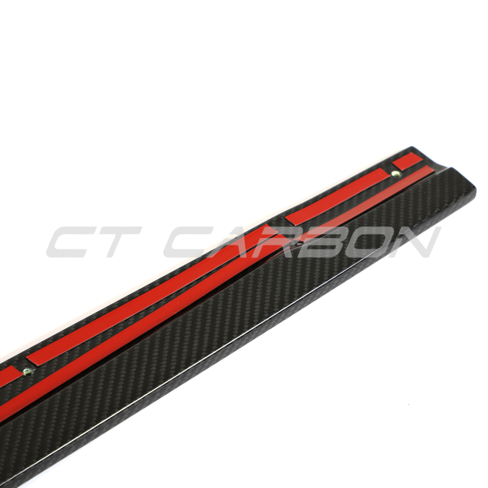 VW GOLF MK8 R CARBON FIBRE SIDE SKIRTS - CT DESIGN-Side Skirts-CT CARBON-CT Carbon - High-quality carbon fiber and gloss black aerodynamic parts for premium sports and luxury vehicles.