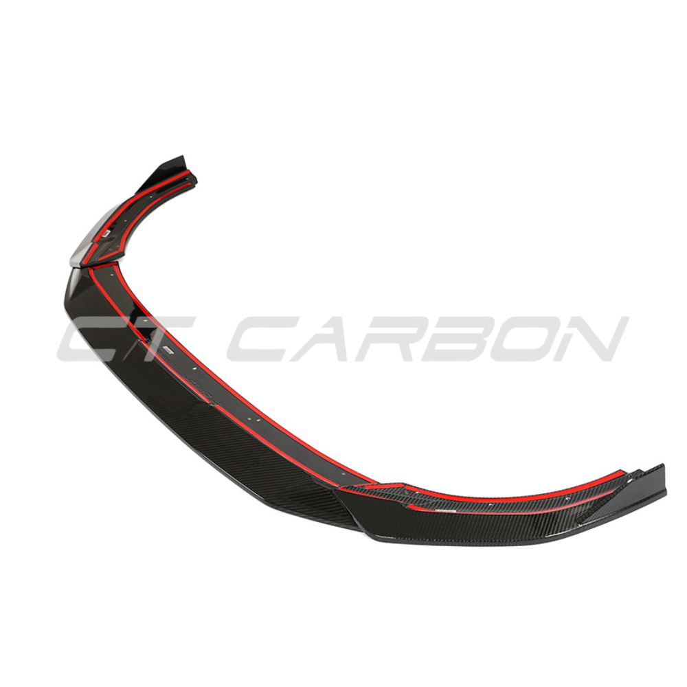 VW GOLF MK8 R CARBON FIBRE SPLITTER - CT DESIGN-Splitter-CT CARBON-CT Carbon - High-quality carbon fiber and gloss black aerodynamic parts for premium sports and luxury vehicles.