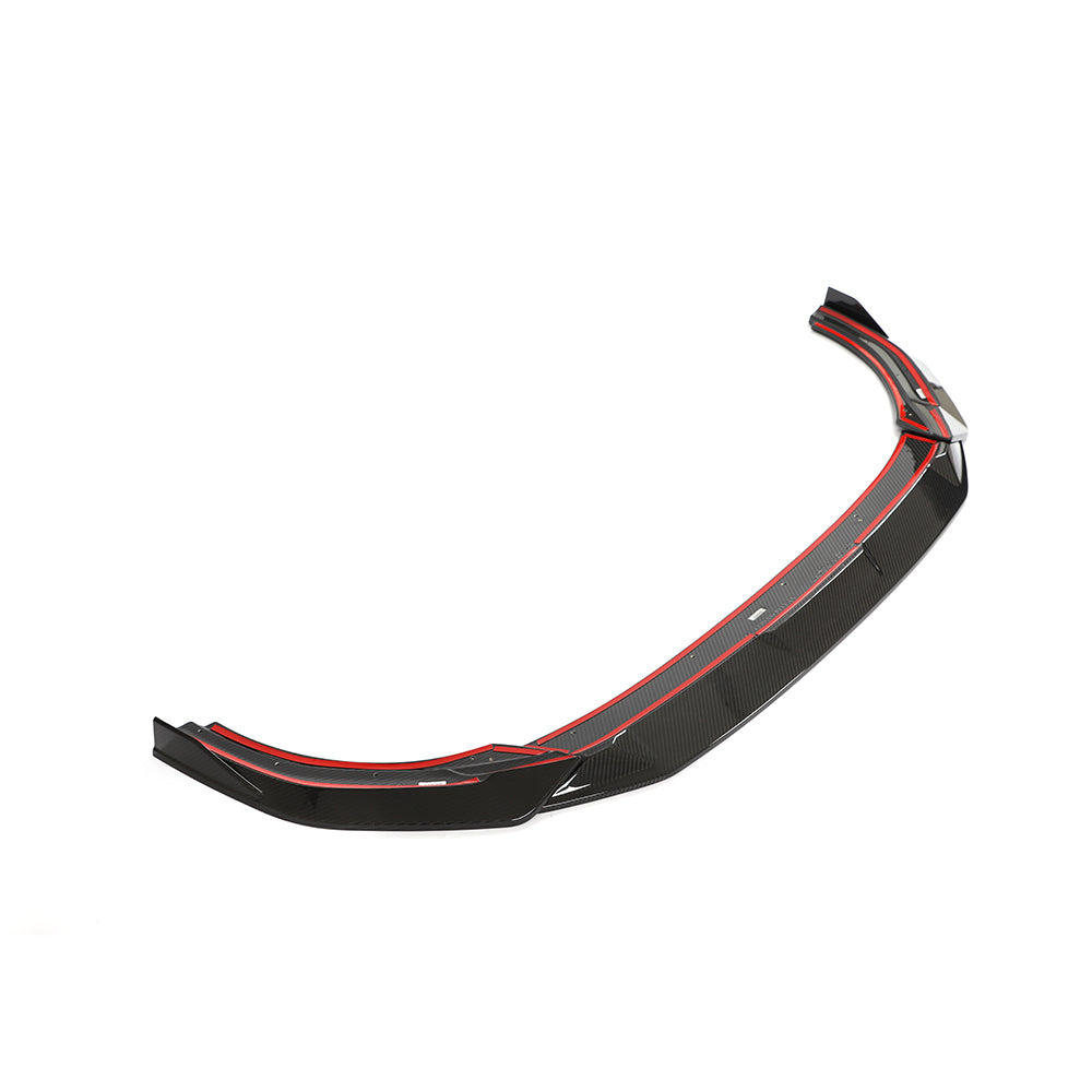 VW GOLF MK8 R CARBON FIBRE SPLITTER - CT DESIGN-Splitter-CT CARBON-CT Carbon - High-quality carbon fiber and gloss black aerodynamic parts for premium sports and luxury vehicles.