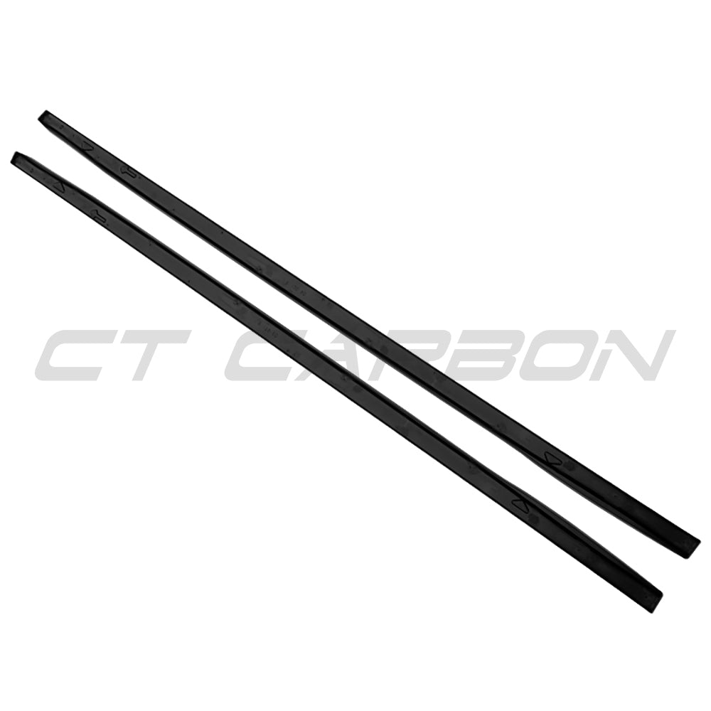 VW GOLF MK8 R & GTI GLOSS BLACK SIDE SKIRTS-Side Skirts-BLAK BY CT-CT Carbon - High-quality carbon fiber and gloss black aerodynamic parts for premium sports and luxury vehicles.