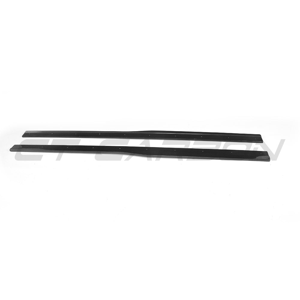 VW GOLF R MK7/7.5 2014-2020 CARBON FIBRE SIDE SKIRTS-Side Skirts-CT CARBON-CT Carbon - High-quality carbon fiber and gloss black aerodynamic parts for premium sports and luxury vehicles.