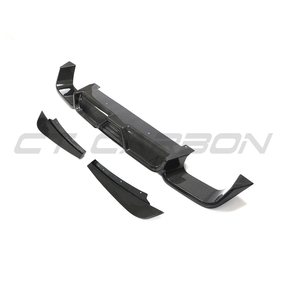 X3M F97 2018-2023 CARBON FIBRE DIFFUSER-Splitter-CT CARBON-CT Carbon - High-quality carbon fiber and gloss black aerodynamic parts for premium sports and luxury vehicles.