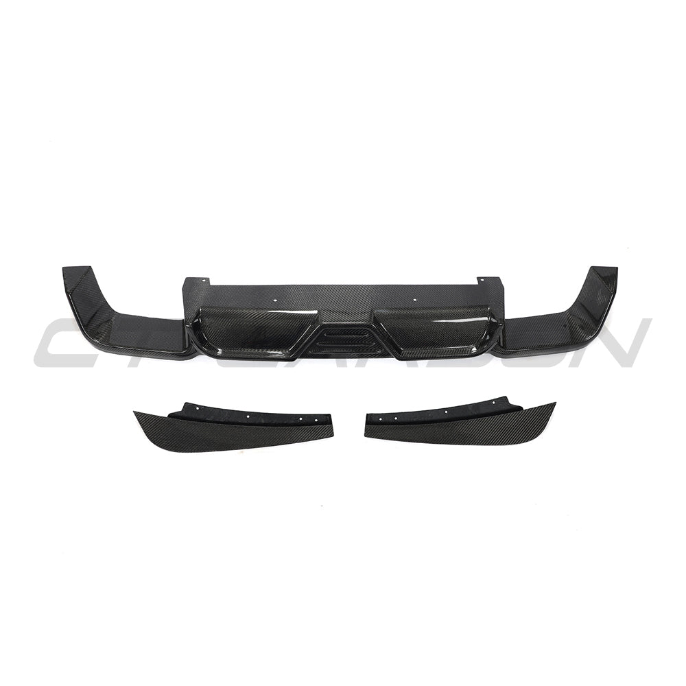 X3M F97 2018-2023 CARBON FIBRE DIFFUSER-Splitter-CT CARBON-CT Carbon - High-quality carbon fiber and gloss black aerodynamic parts for premium sports and luxury vehicles.