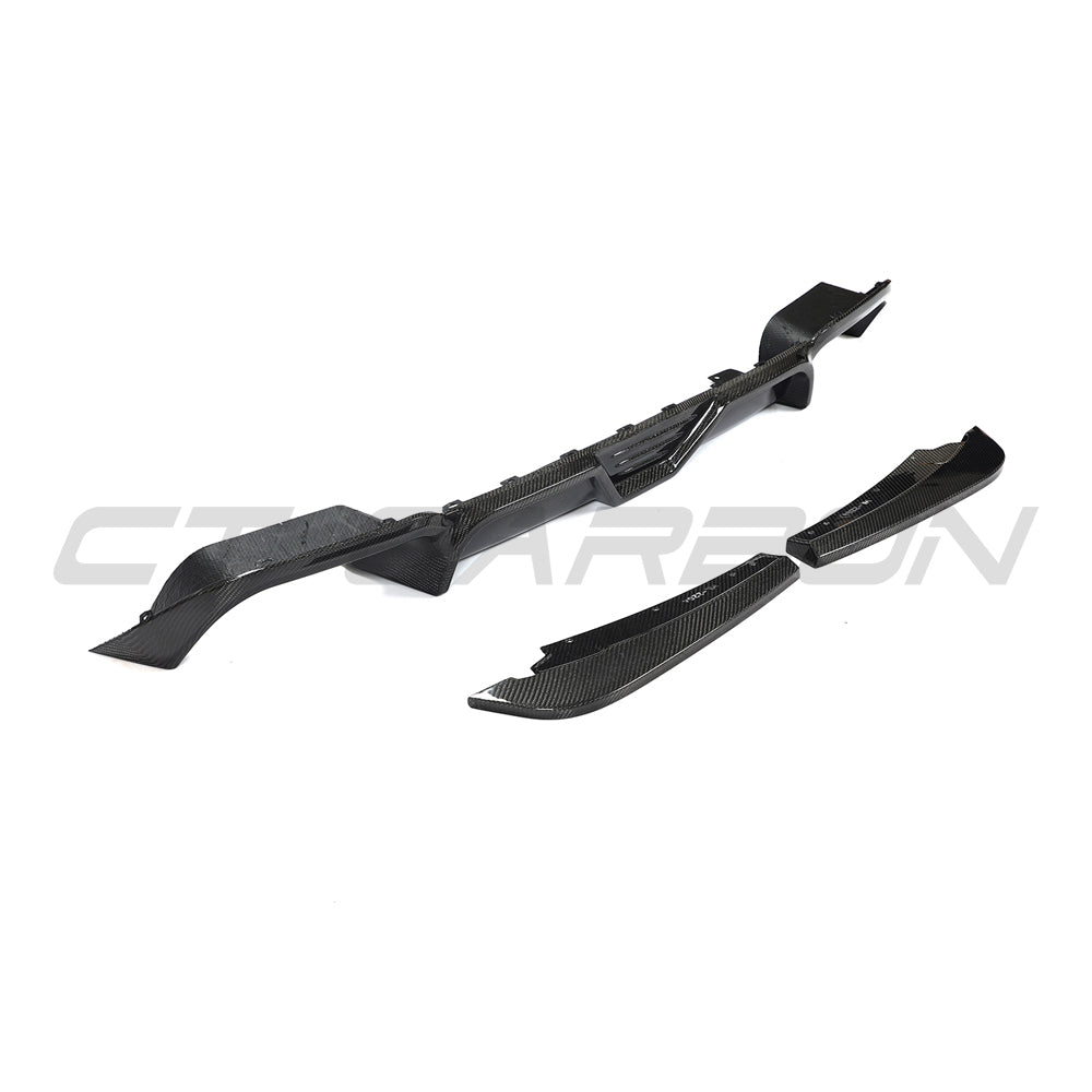 X3M F97 2018-2023 CARBON FIBRE DIFFUSER-Splitter-CT CARBON-CT Carbon - High-quality carbon fiber and gloss black aerodynamic parts for premium sports and luxury vehicles.
