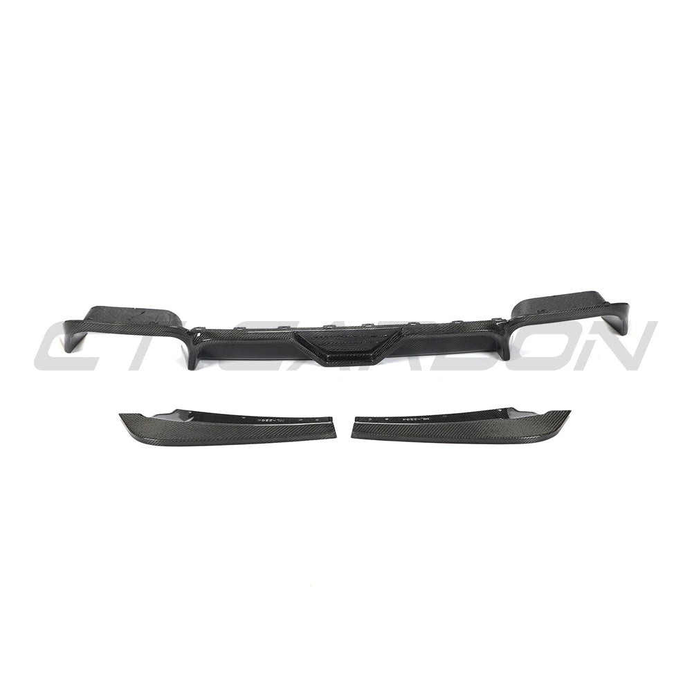 X3M F97 2018-2023 CARBON FIBRE DIFFUSER-Splitter-CT CARBON-CT Carbon - High-quality carbon fiber and gloss black aerodynamic parts for premium sports and luxury vehicles.