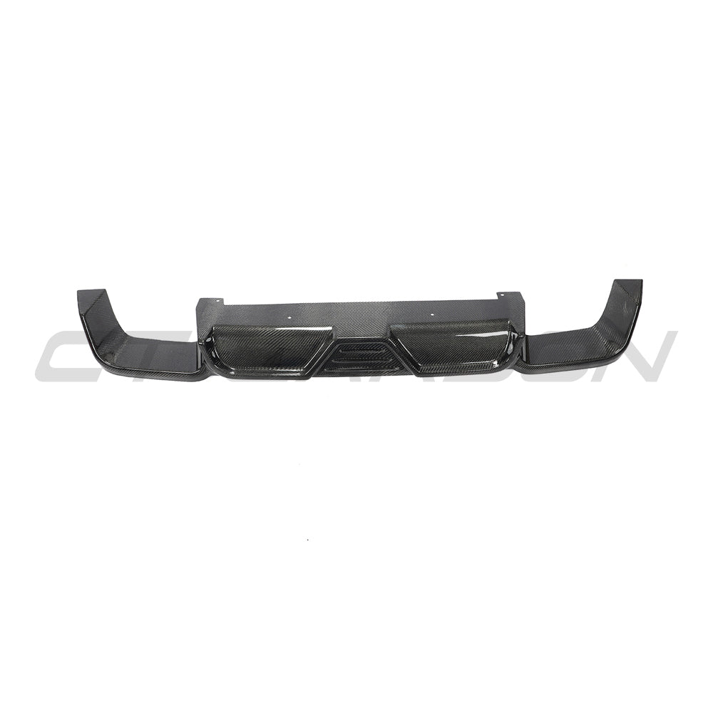 X3M F97 2018-2023 CARBON FIBRE DIFFUSER-Splitter-CT CARBON-CT Carbon - High-quality carbon fiber and gloss black aerodynamic parts for premium sports and luxury vehicles.