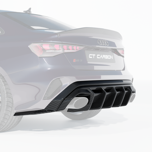 AUDI RS3 8Y 2025+ SALOON CARBON FIBRE DIFFUSER - CT DESIGN