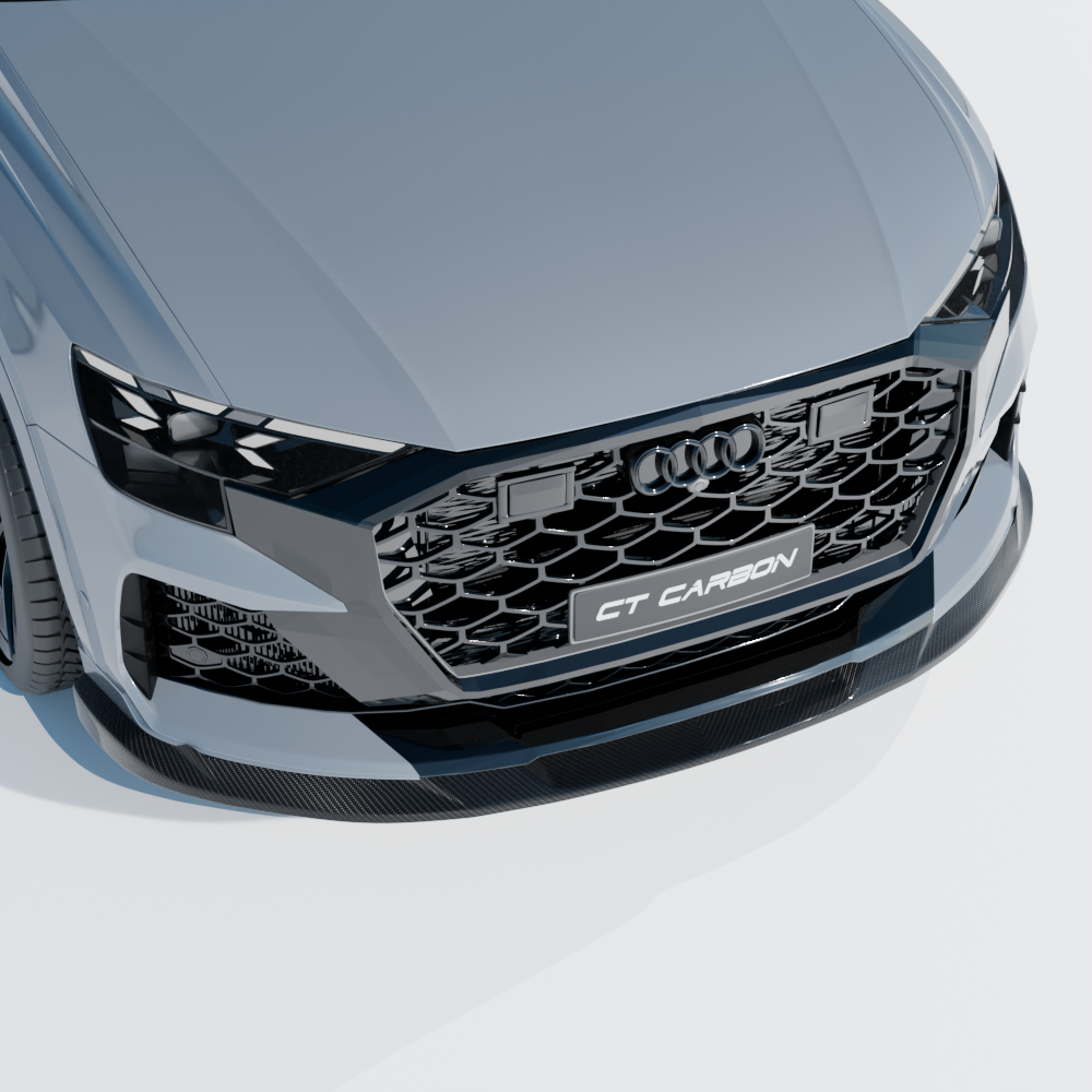 front-side of the audi rsq8 facelift carbon fibre kit