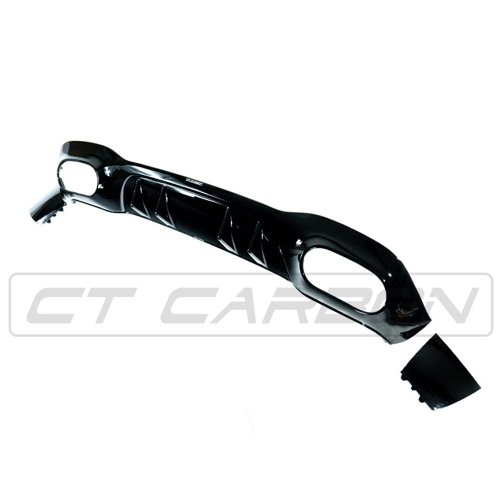 BLAK BY CT Diffuser MERCEDES A-CLASS W177 GLOSS BLACK QUAD TIP DIFFUSER