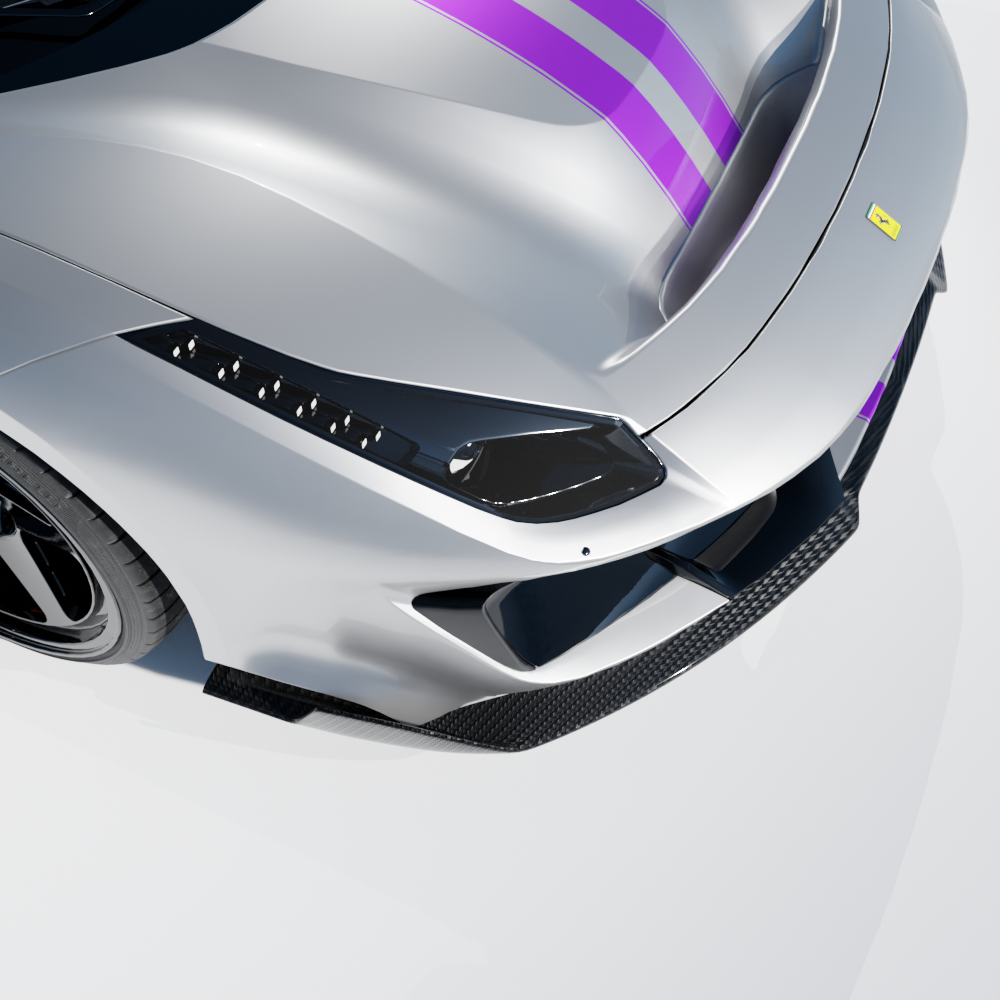 FERRARI 488 PISTA CARBON FIBRE KIT - CT DESIGN-Kit-CT CARBON-CT Carbon - High-quality carbon fiber and gloss black aerodynamic parts for premium sports and luxury vehicles.