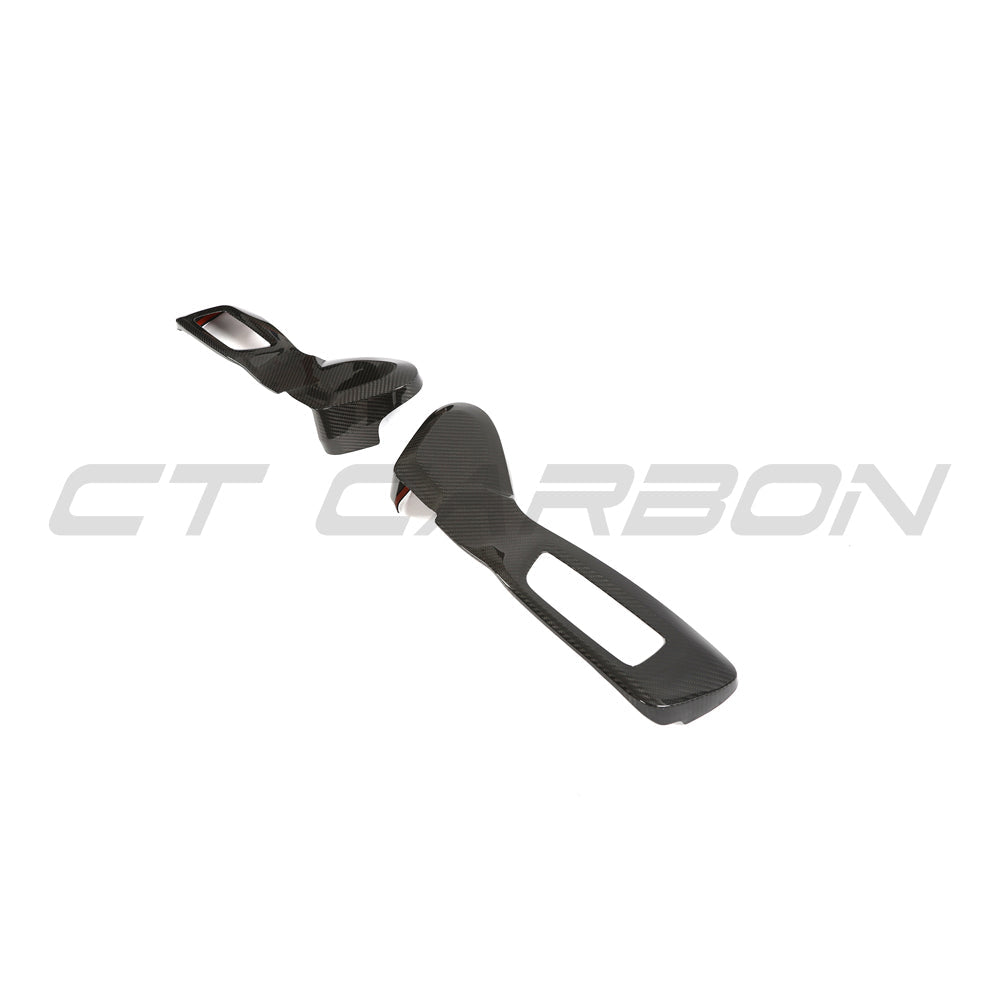 BMW GXX/F9X/G42 CARBON FIBRE SEAT CONTROL COVERS-Accessories-CT CARBON-CT Carbon - High-quality carbon fiber and gloss black aerodynamic parts for premium sports and luxury vehicles.