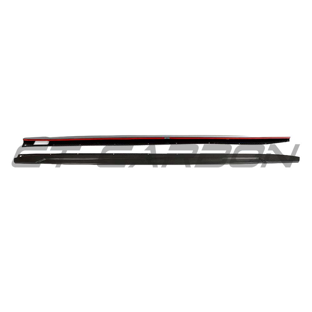 BMW F97/G01/G08 X3/X3M/IX3 & G02/F98 X4/X4M LCI 2021+ DRY CARBON FIBRE SIDE SKIRTS - V1