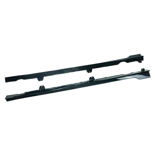 VOLKSWAGEN GOLF GTI/GTD MK7/7.5 2014-2020 GLOSS BLACK SIDE SKIRTS - TC STYLE-Side Skirts-BLAK BY CT-CT Carbon - High-quality carbon fiber and gloss black aerodynamic parts for premium sports and luxury vehicles.