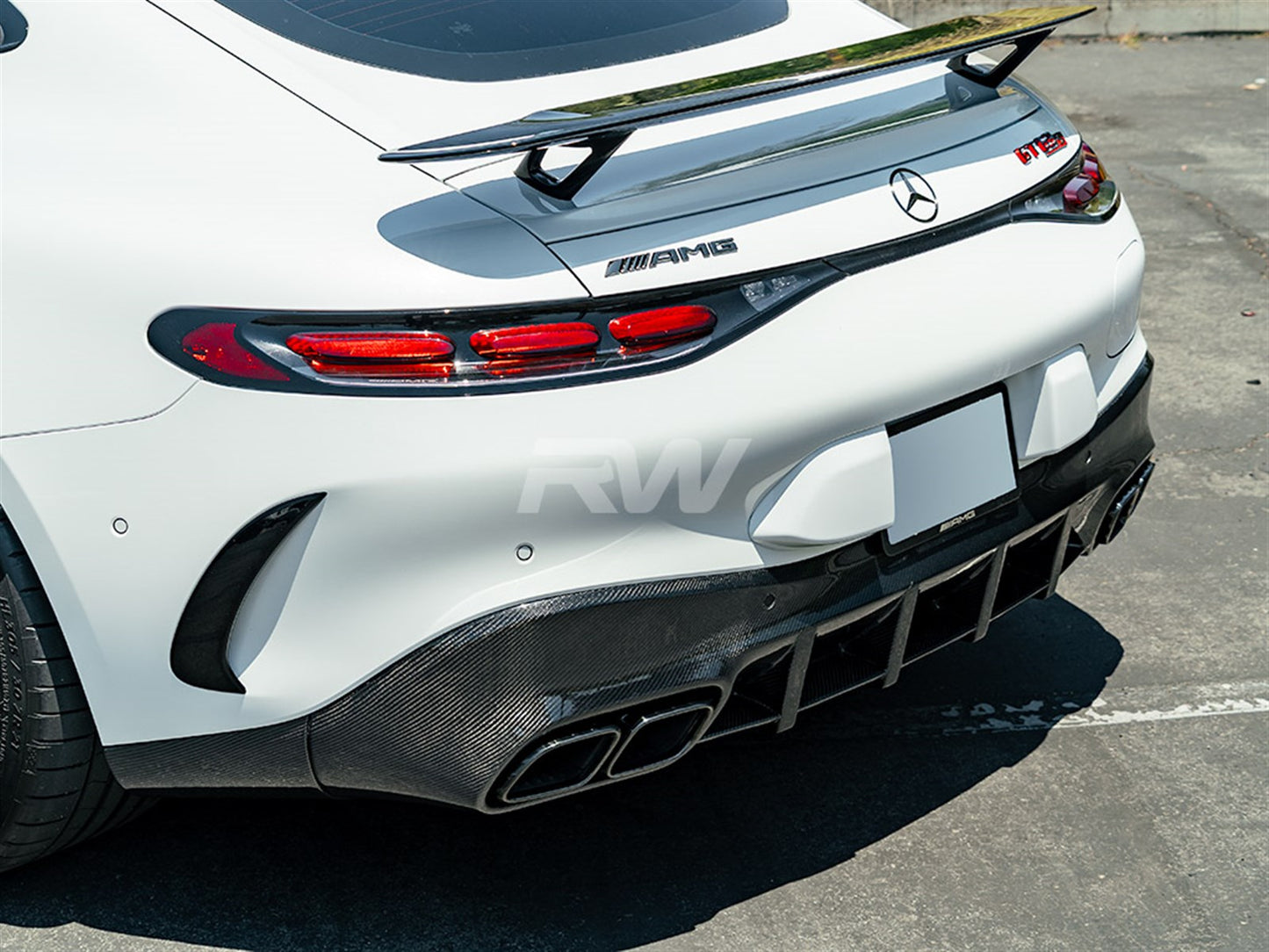 Mercedes C192 GT55 GT63 RWS Carbon Fiber Diffuser