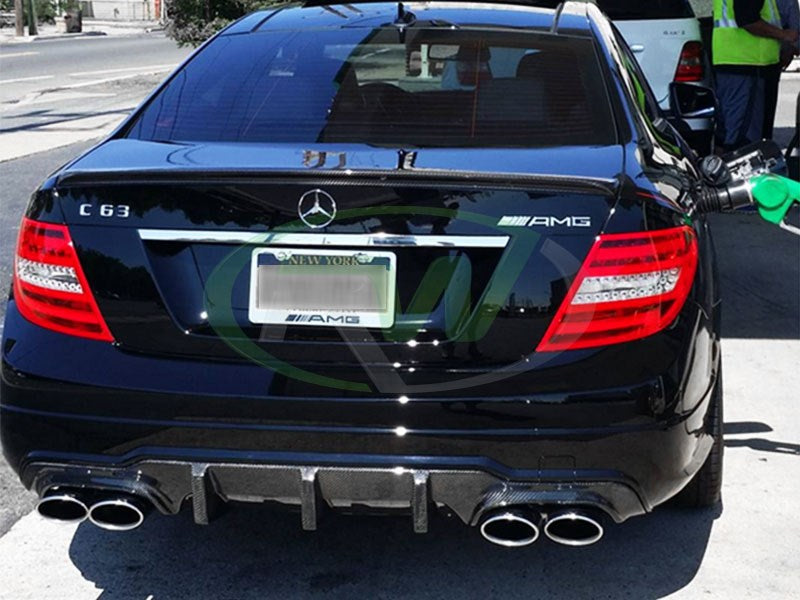Mercedes C63 AMG Big Fin Carbon Fiber Diffuser